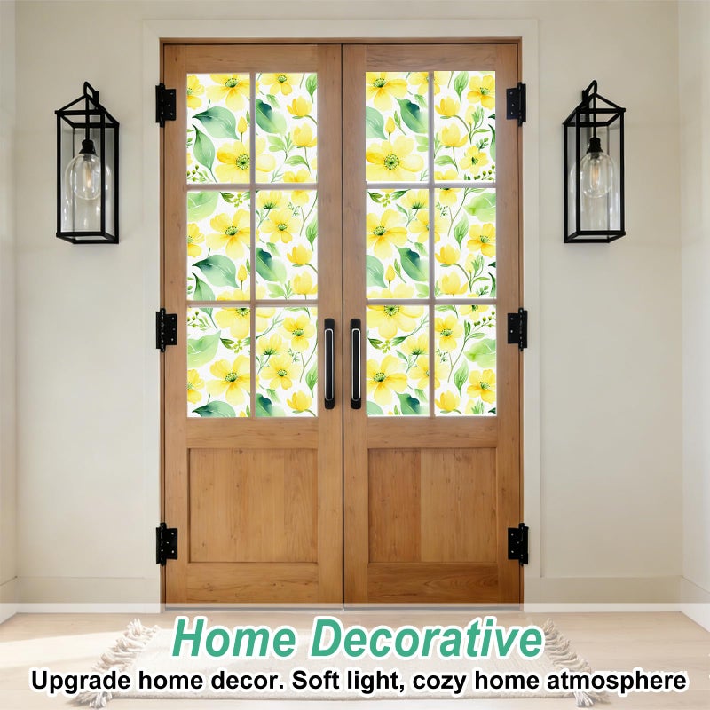 SOMWISE Frosted Glass Window Film, Heat Insulation, UV Block, Anti-Glare, One Way Privacy Tint, Static Cling for Home Bathroom Door, Renter Friendly, Day & Night Privacy - Image 4