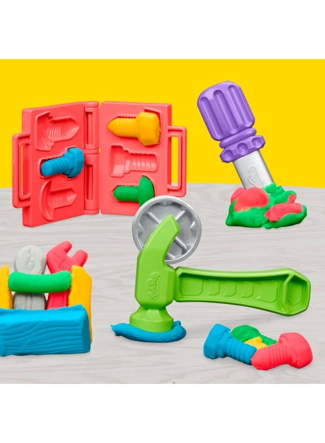 بلاي دوه مجموعة لعب طاولة أدوات المنشار والختم من بلاي دو - ألعاب بناء للأطفال - Image 5