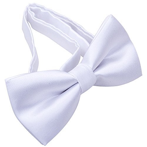 Kajeer Kids Boys Silk Bow Ties - Adjustable Bowtie for Baby Toddler Gifts(White) - Image 4