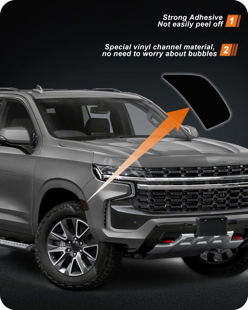 NDRUSH Side Marker Lights Tint Film - Precut Marker Light Overlay Wrap Cover - Compatible with 2021-2022 Chevy Tahoe, Suburban, Cadillac Escalade/Escalade ESV, GMC Yukon XL - Image 3