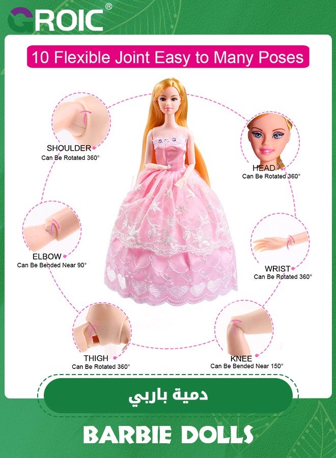 GROIC Doll Closet Wardrobe for 11.5 Inch Girl Doll Clothes and Accessories Storage Items Including Dolls, Wardrobe many other accessories,Girls Toy - Image 3