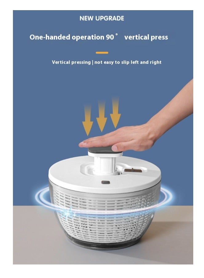 عربست مجفف الخضار ، سلطة الفاكهة الدوار ، مجفف المنزل 6 لتر ، استنزاف إكسسوارات خضروات المطبخ ، سلة السلطة - Image 4