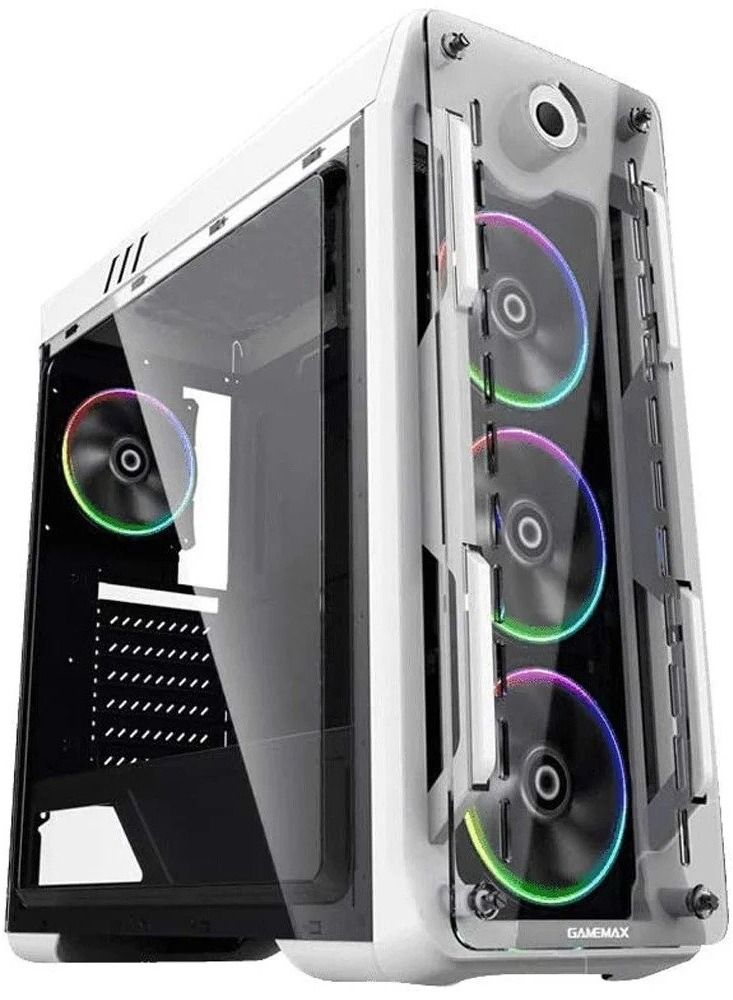 غيم ماكس GameMax GMX-OPTICAL-WHT G510 ATX Case Mid Tower Optical White