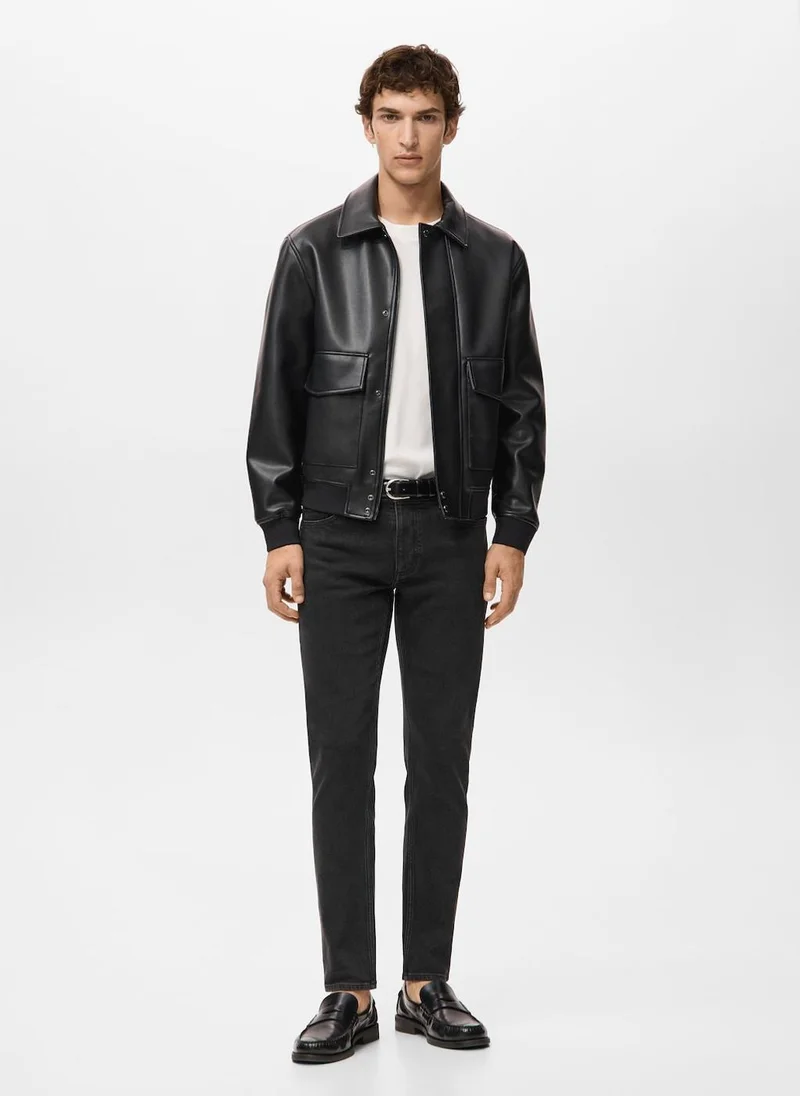 Mango Man  Slim fit black Jan jeans for Men | Best Price UAE