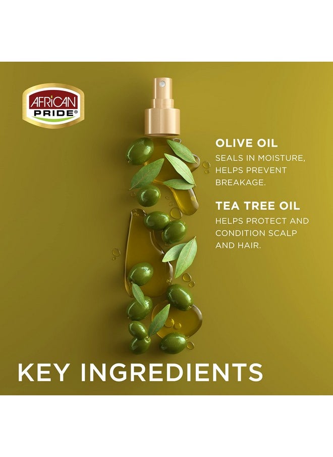 African Pride Olive Miracle 7-In-1 Leave-In Moisture Restore Hair Curl Refresher (3 Pack), Provides Moisture & Helps Repair Natural Coils & Curls, Enriched With Olive & Tea Tree Oil, 12 Oz  - Image 3