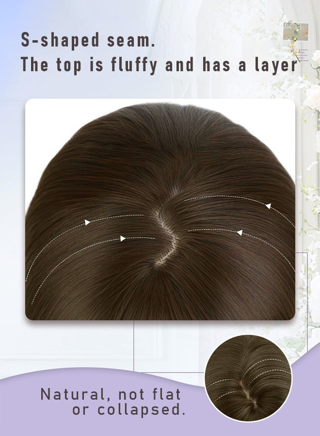 شعر مستعار طويل مستقيم مع فرق في المنتصف وغرة - Image 5