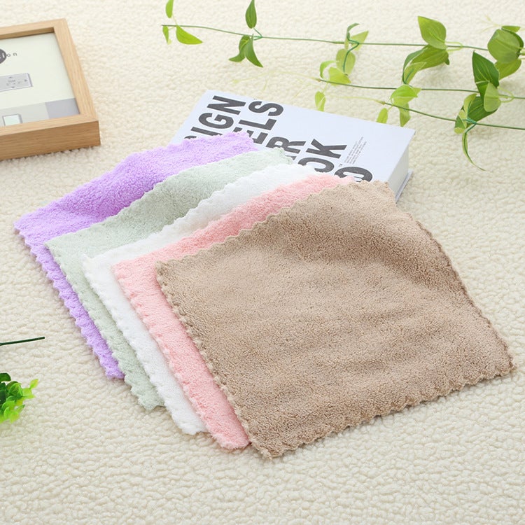 Coral Fleece Towel 25x25 Soft Absorbent Kids Color random collocation 