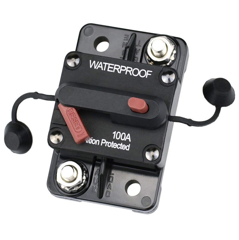 Cllena 100 Amp Waterproof Circuit Breaker with Manual Reset for 12V - 48V DC Systems - Image 1