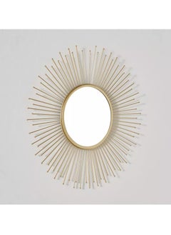 Home Box Faiz Metal Sun Burst Wall Mirror - 45x45x1 cm  - Image 1