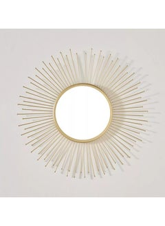 Home Box Faiz Metal Sun Burst Wall Mirror - 45x45x1 cm  - Image 2