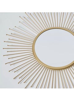 Home Box Faiz Metal Sun Burst Wall Mirror - 45x45x1 cm  - Image 3