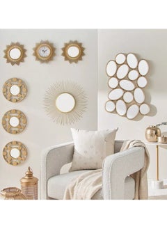 Home Box Faiz Metal Sun Burst Wall Mirror - 45x45x1 cm  - Image 4