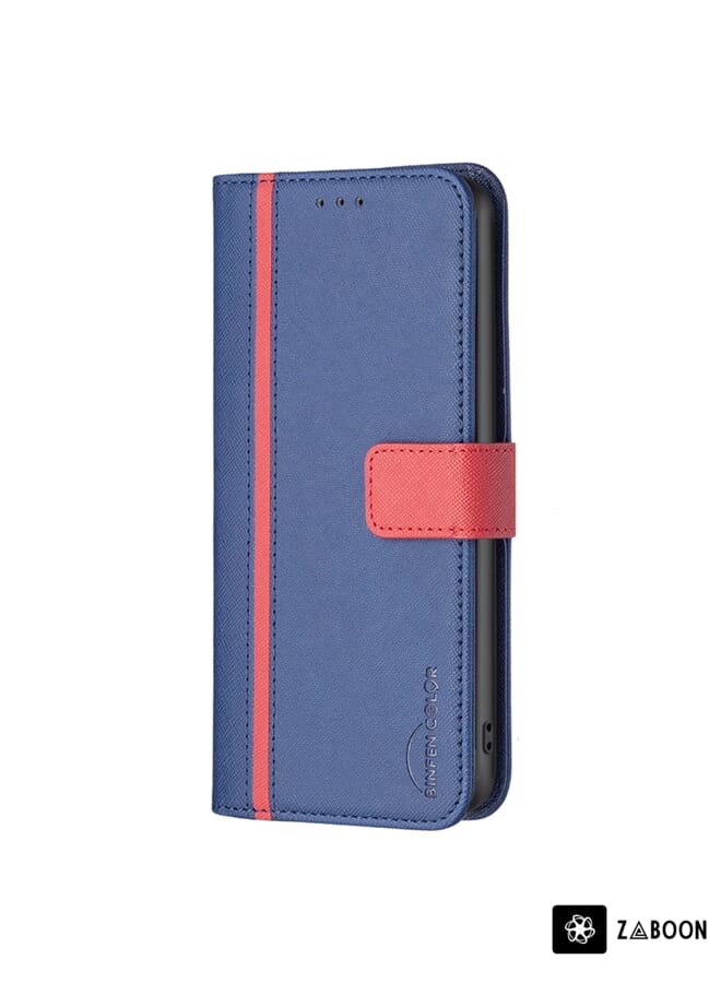 Zaboon Protective Case For Xiaomi Redmi Note 11 Pro Global BF13 Color Matching Cross Texture Leather - Image 2