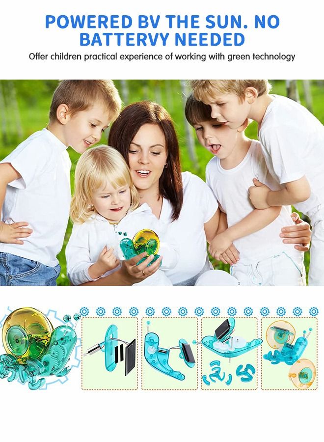 GROIC Solar Robot Toys, Snail Walking DIY Building Toys Experiment Science Kits for Kids, STEM Learning and Education System Kids- Assembly - Image 2