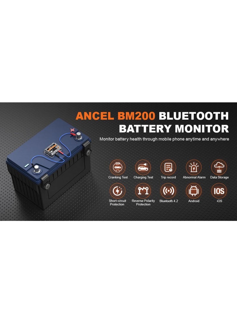أنسيل مقياس عمر البطارية اون لاين لاسلكي فوري مراقبة طاقة البطارية و جهد فولت بطارية السيارة - Image 5