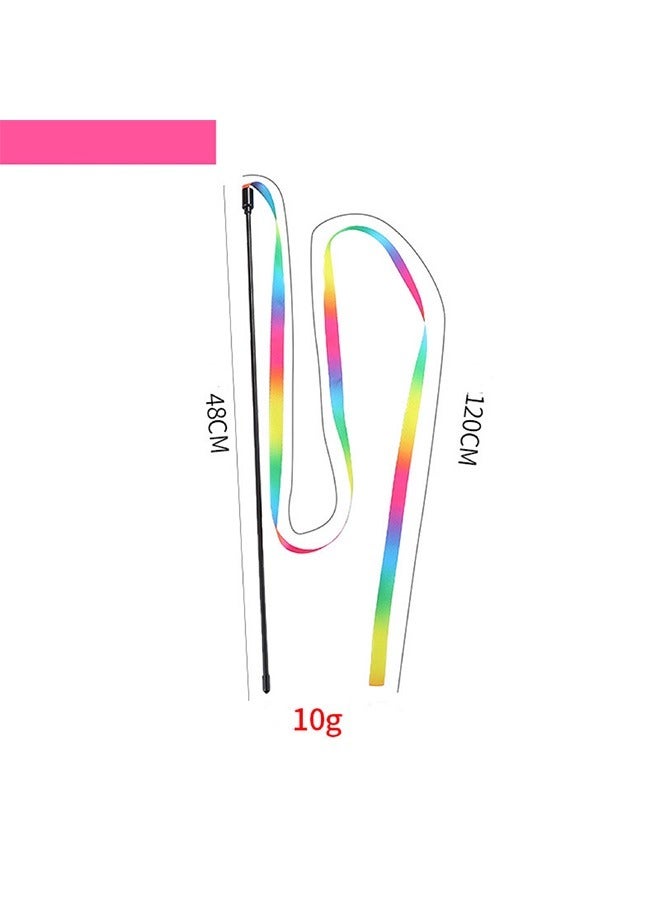 Cat Toys Interactive Cat Wand Toys with Feather and Bell Safe Cat Teaser Catcher Stick Toy Colorful  for Cats Kittens Training Pets Exerciser 1 Piece - Image 2