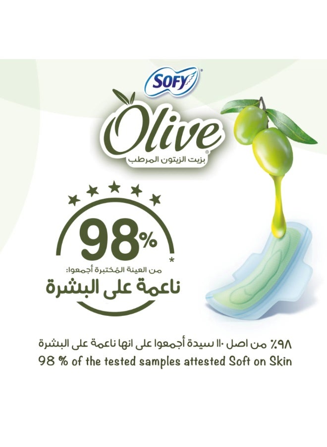 SOFY SLIM OLIVE OIL MOISTURIZER 30 SANITARY PADS LARGE WHITE - Image 2
