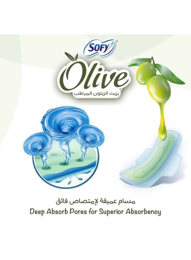 SOFY SLIM OLIVE OIL MOISTURIZER 30 SANITARY PADS LARGE WHITE - Image 4