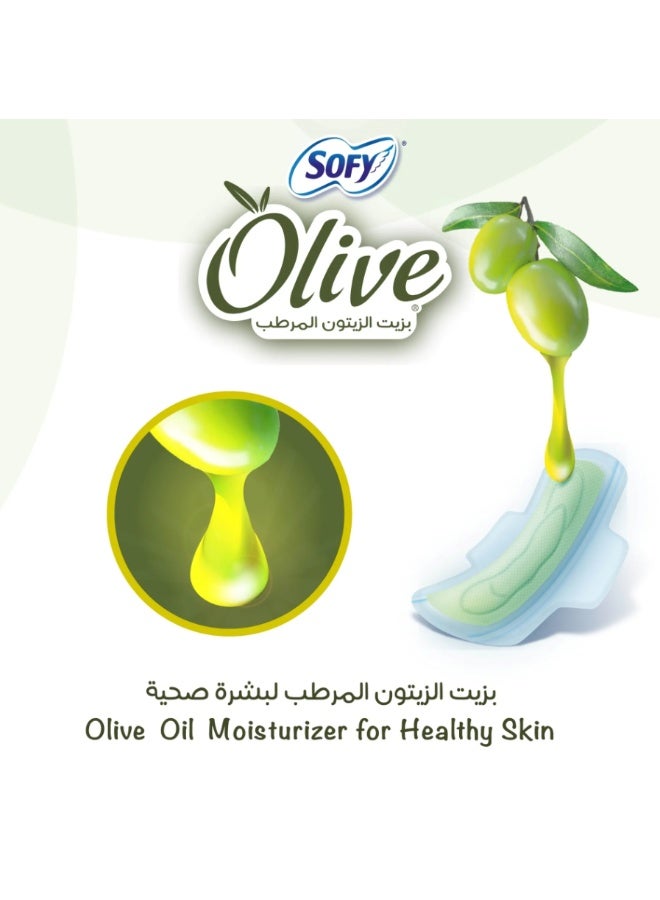 SOFY SLIM OLIVE OIL MOISTURIZER 30 SANITARY PADS LARGE WHITE - Image 5