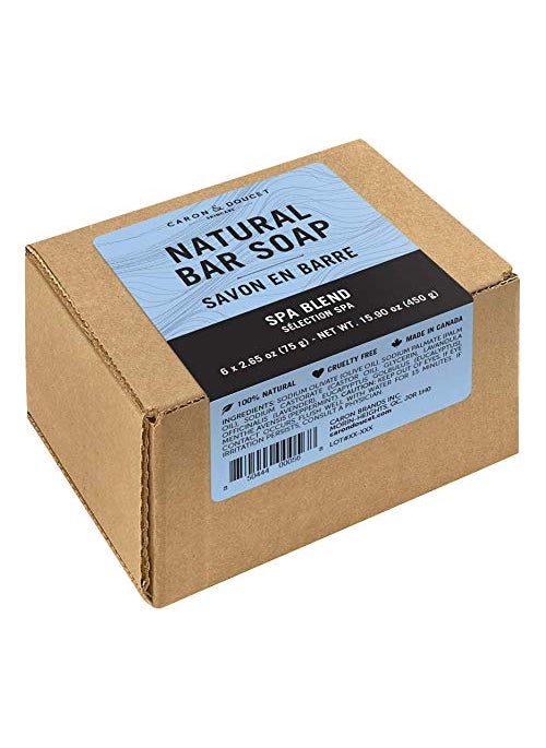 Caron & Doucet Caron & Doucet - Pure Castile Soap (6 Bars) - 100% Natural Premium Moisturizing Olive Oil Soap bars for Hands & Body. Made in Canada with Certified, Sustainably Sourced Plant Oils. (Spa Blend) 