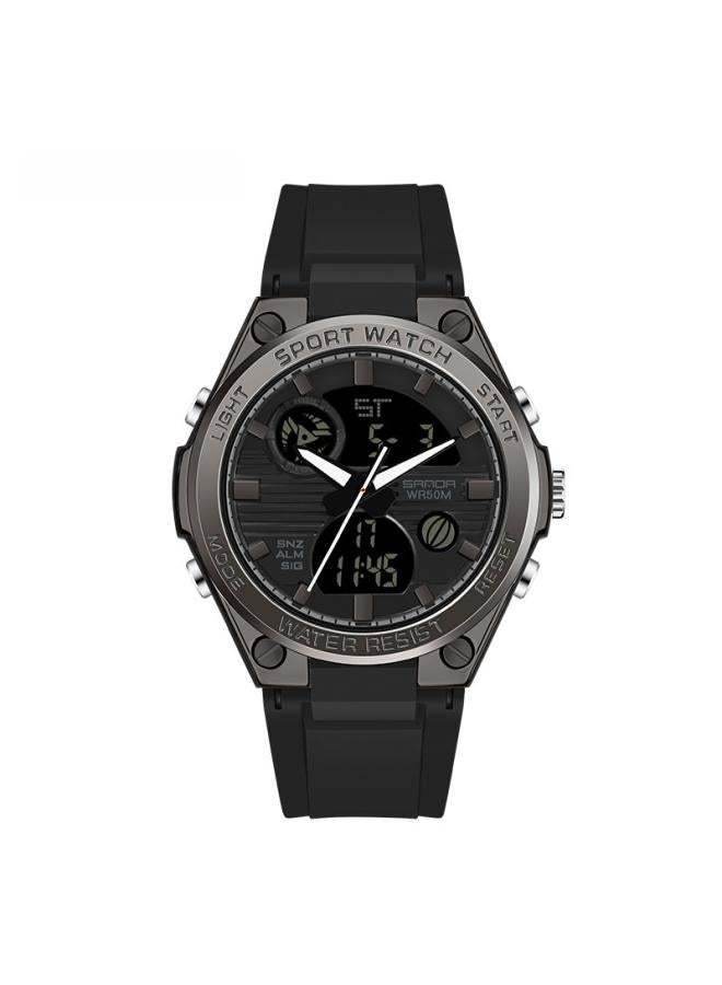 Sanda Trendy Multifunctional Special Forces Watch Men's Double Display Waterproof Luminous Outdoor Sports Electronic Couple Watch