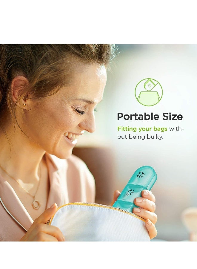 NIBEMINENT Weekly Pill Organizer 3 Times A Day, Portable Travel Pill Box 7 Day with Large Compartments, Portable Travel Pill Case for Vitamins, Medicine, Fish Oils, Supplements (Black Shell, Color Box) - Image 4