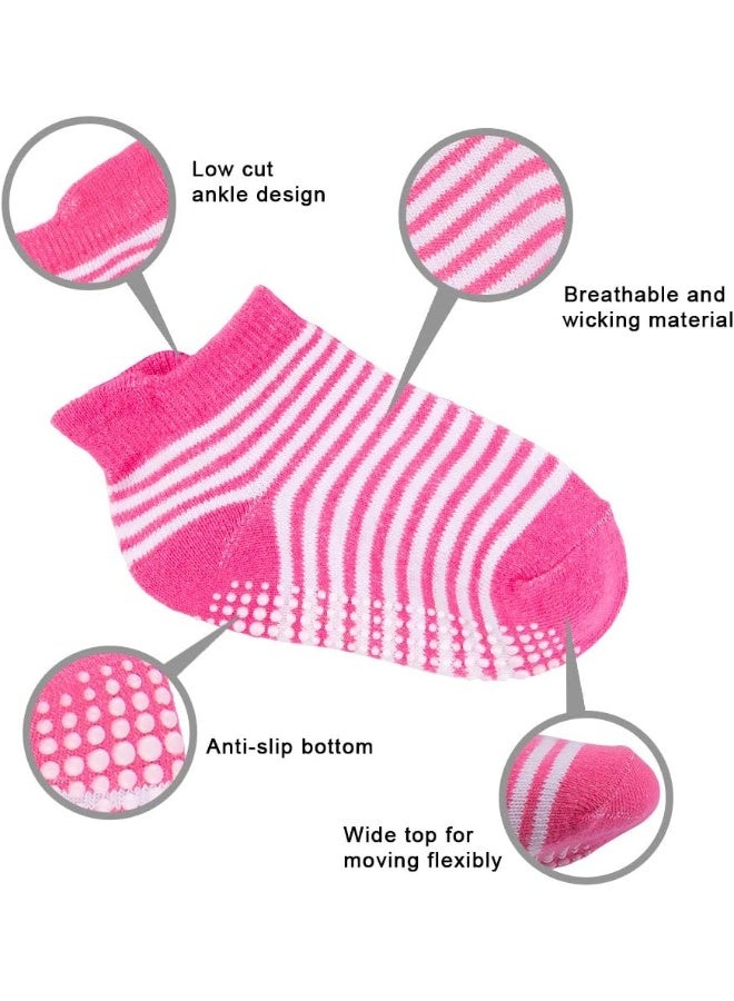 Duufin Duufin 16 Pairs Toddler Grip Socks Toddler Ankle Socks with Gripper Kids Socks - Image 3