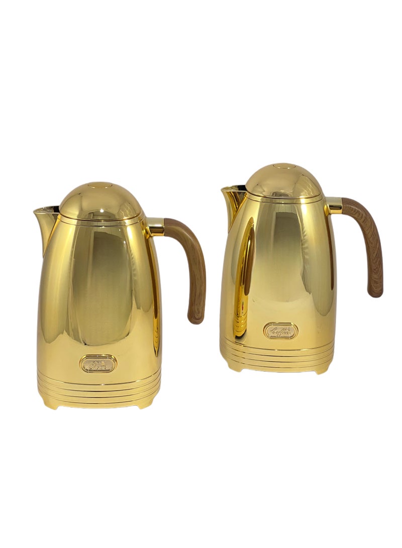 Homemaker Flask 1/1L 2 Pieces Stainless Steel Flask Set – Premium Flasks for Hot and Cold Beverages | Durable and Insulated Design - Image 1