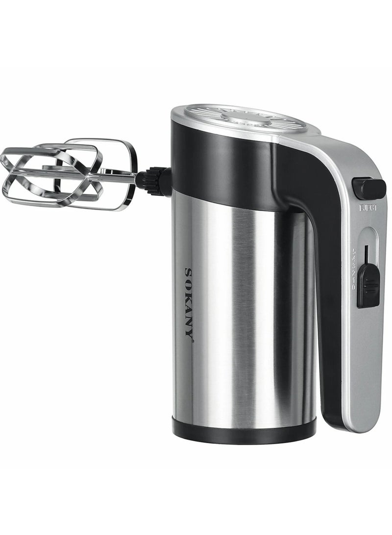 سوكاني خلاط كهربائي بحامل من سوكاني سعة 4 لتر، رأس مائل بـ 5 سرعات مع قضيب عجين، سوط سلكي ووعاء خافق من الفولاذ المقاوم للصدأ - قابس الاتحاد الأوروبي - Image 5