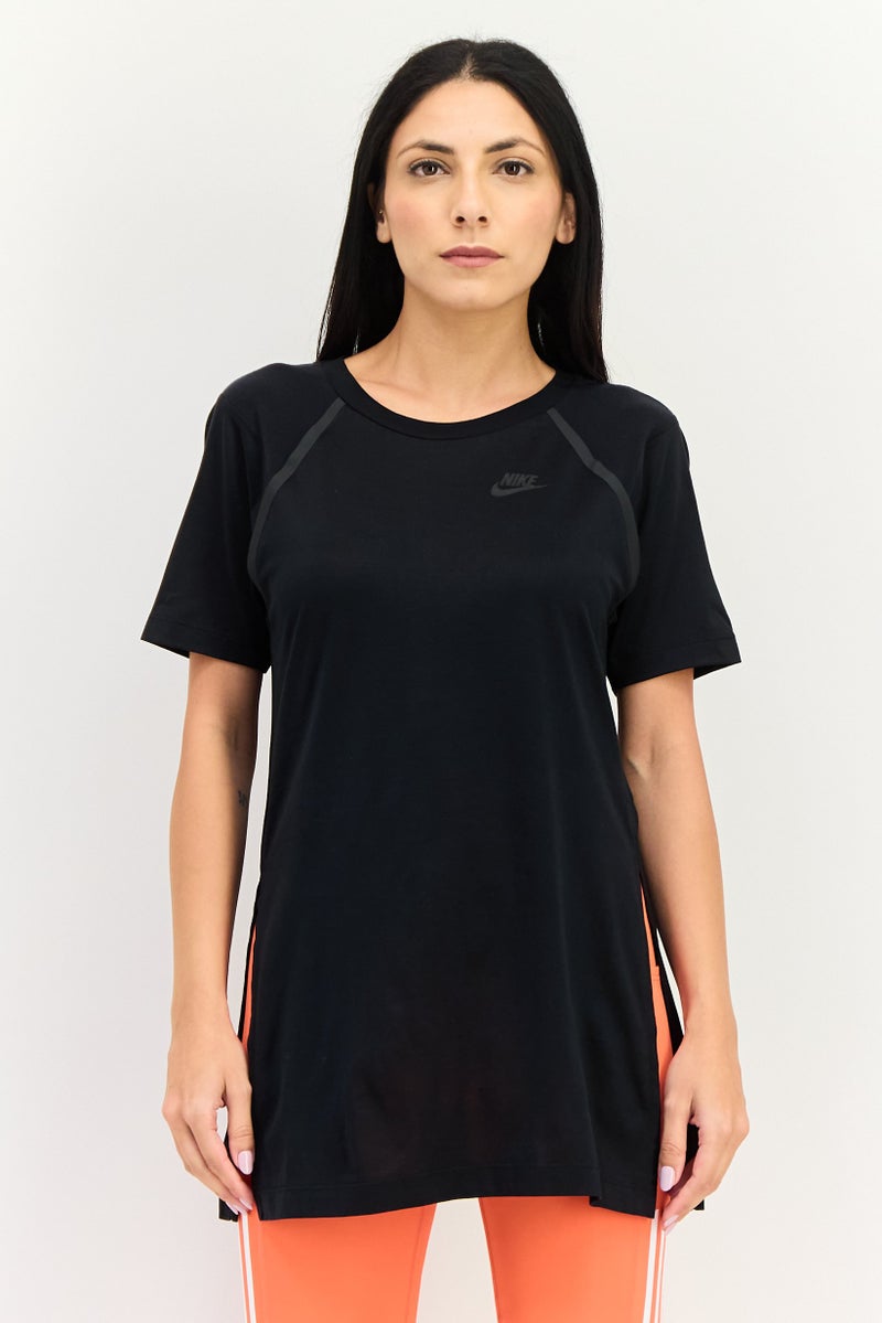 Nike Women Sportswear Fit Short Sleeve Training T-Shirt, Black - Image 1
