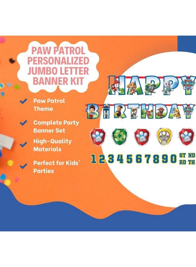 Amscan Paw Patrol Personalized Jumbo Letter Birthday Banner Kit - Image 3