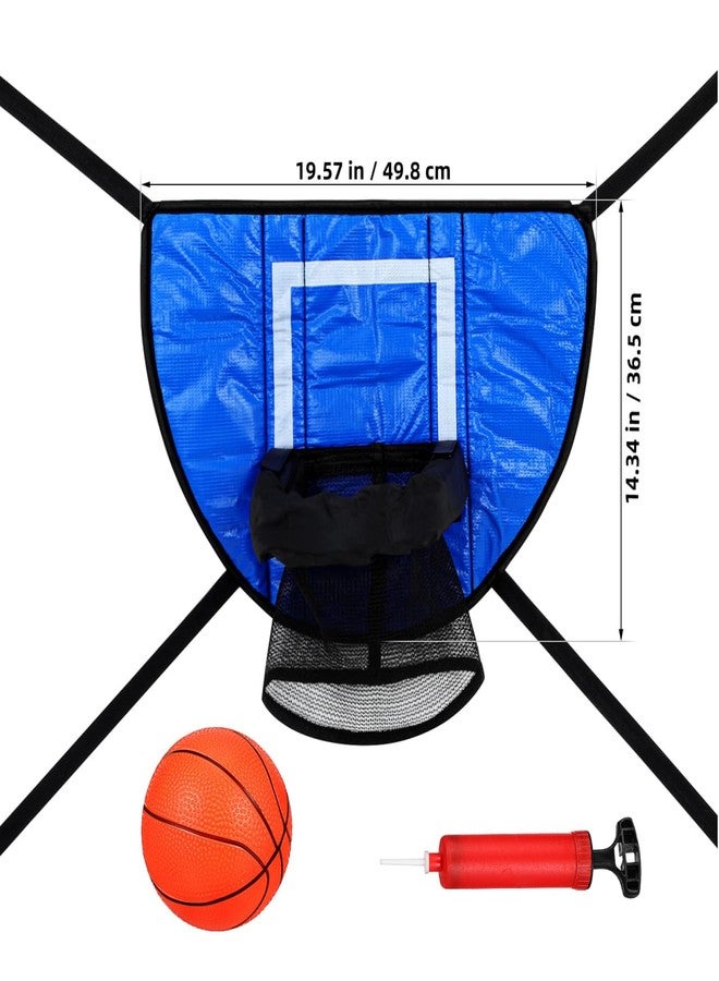 Garneck Mini Basketball Hoop for Trampoline with 3 Balls and Inflator Portable Trampoline Basketball Game Attachment for Indoor and Outdoor Sports Fun - Image 4