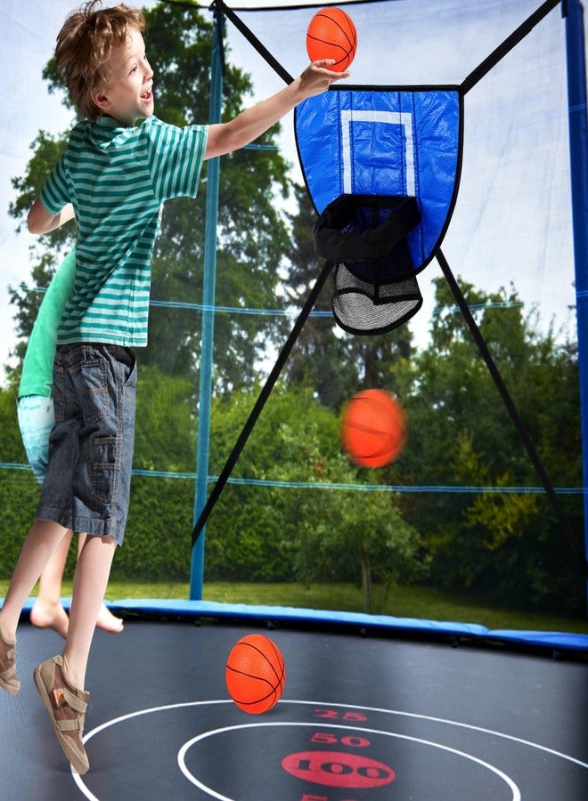 Garneck Mini Basketball Hoop for Trampoline with 3 Balls and Inflator Portable Trampoline Basketball Game Attachment for Indoor and Outdoor Sports Fun - Image 3