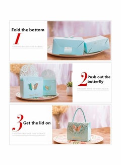 Y&D Wedding Favor Boxes, 18 Pcs Flower Laser Cut Party Favors Bags Baby Shower Candy Gift Box Set Butterfly Event Decorations  - Image 3