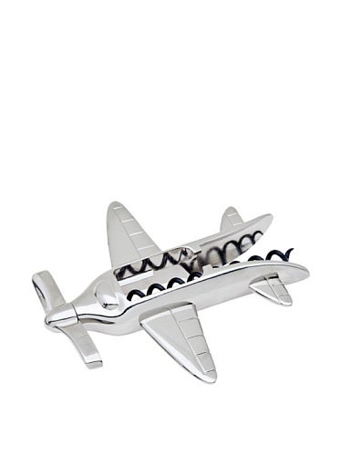 Godinger Airplane Cork Screw, Aviation Themed for Barware & Drinkware, Nickelplated - Image 3