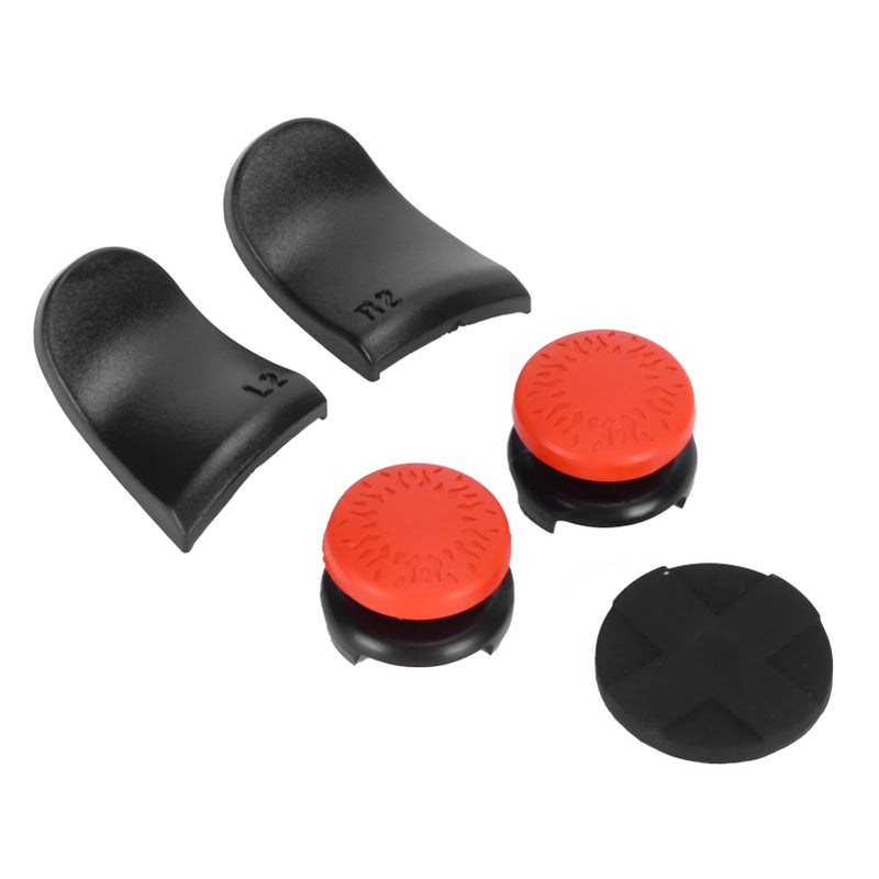 5in 1 Thumb Stick Grip Key Cap Joystick Cover L2 R2 Trigger Extender for PS5 Controller Rouge - Image 2