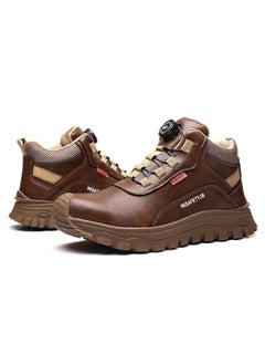 Verci Men's Industrial Safety Boots Waterproof Anti-Slip Insulated Anti Smashing Puncture Resistant Work Shoes Sports Style Casual Solid Low Top with Round Toe Steel Guard Fabric Lined PU Upper and Sole All Season(42 EUR)  - Image 1