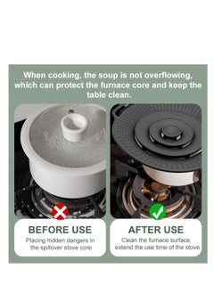 SYOSI Spill Stopper, Lid Cover Silicone Spill Stopper, Reusable Boil Over Spill Stopper Lid, Multifunctional Overflow Stopper Lid for Pans and Pots Boil Kitchen Over Safeguard (11.8 Inch)  - Image 5