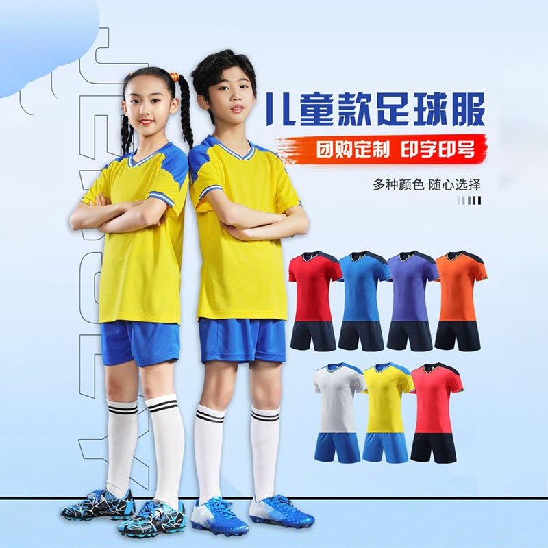 Children'S Football Clothes Suit Men'S And Women'S Printed Primary And Secondary School Students Training And Competition Team Clothes Football Clothes Enterprise Sportswear - Image 2