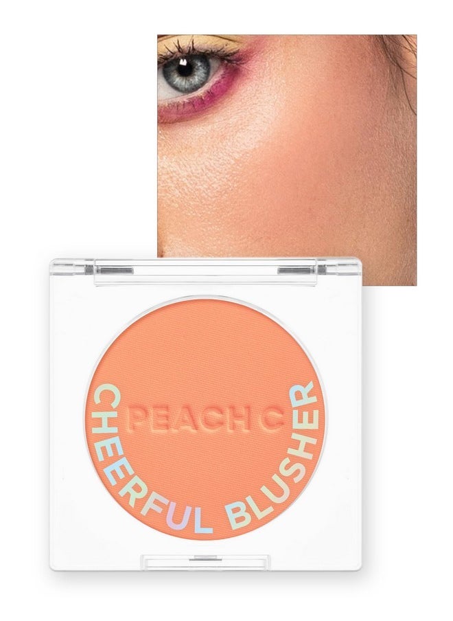 Peach C PEACH C Cheerful Blusher - Orange Blush for Cheeks Powder Makeup - Korean Makeup Creamy Blush Powder - Fine Pigmented Blush - Powder Compact Make Up Blush (04 Carrotful, 0.14 oz)  - Image 1