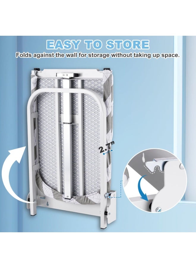 XiuWoo Wall Mounted Ironing Board Fold Down Ironing Board Wall Mount Folding Ironing Board Cabinet with Heat Resistant Cover Compact Wall Mount Ironing Board for Home Apartment Small Spaces,Load 20 Kg - Image 3