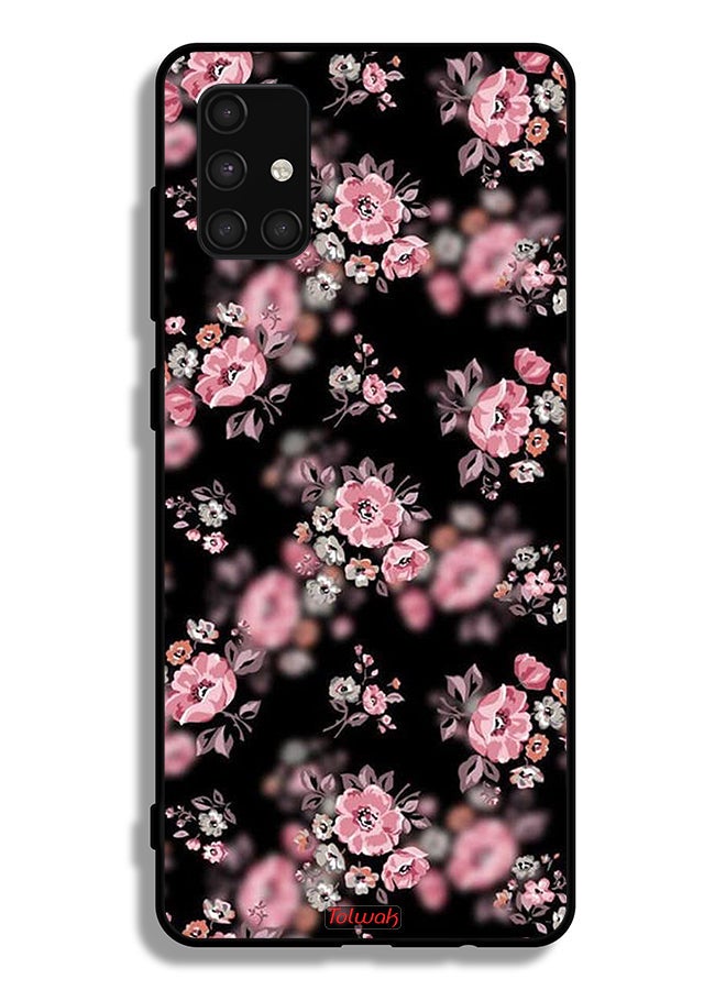 Tolwak Samsung Galaxy A71 4G Protective Case Cover Portrait Flowers Pattern - Image 1