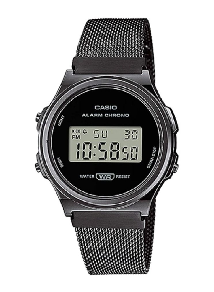Casio Women Watch Vintage Digital Stainless Steel Mesh Band A171WEMB-1ADF. - Image 1
