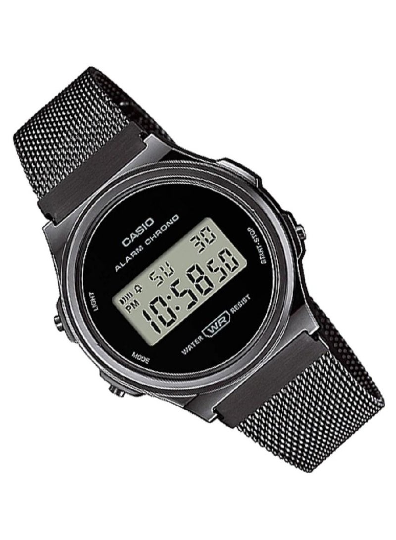 Casio Women Watch Vintage Digital Stainless Steel Mesh Band A171WEMB-1ADF. - Image 2