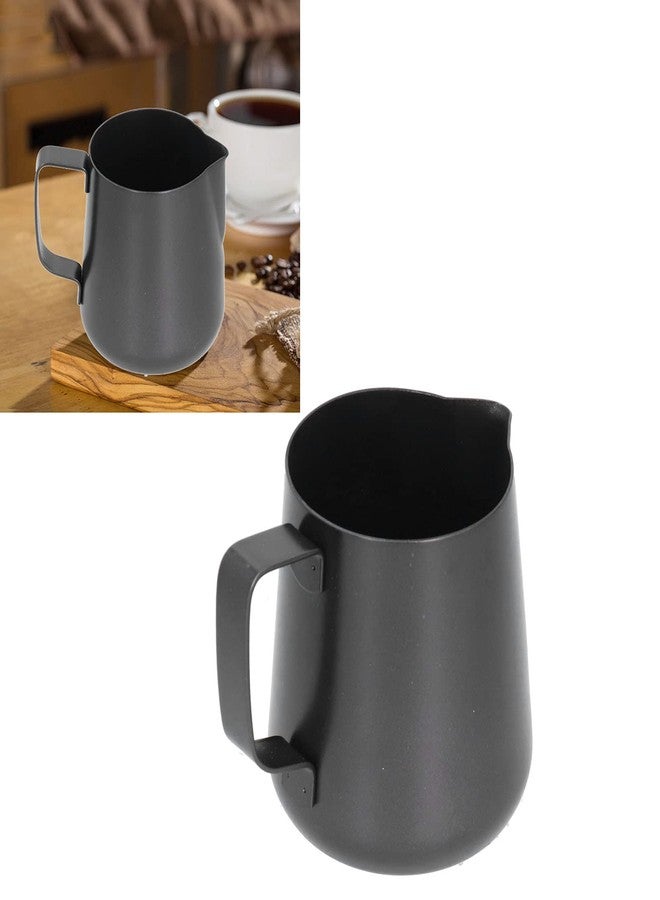 Haofy Milk Frothing Pitcher, Coffee Milk Frothing Pitcher Cup 10oz Stainless Steel Milk Steaming Pitcher Coffee Latte Frother Cup Barista Tools for Coffee Bar(350ML) - Image 4