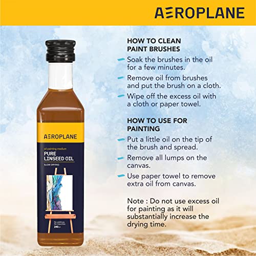 Aeroplane - Linseed Oil For Artists - Premium Art Supply (240 ML) - Image 3