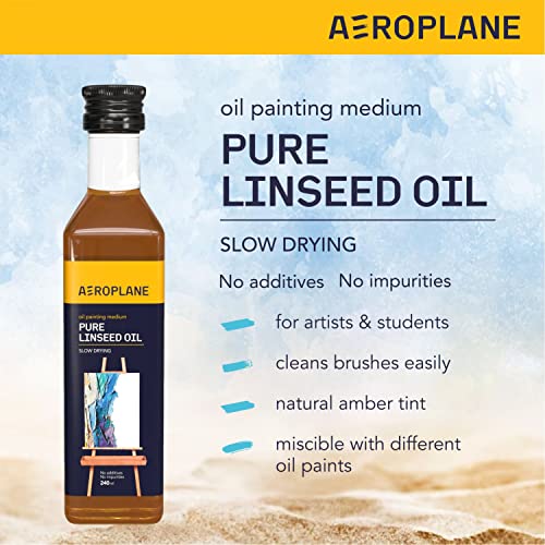 Aeroplane - Linseed Oil For Artists - Premium Art Supply (240 ML) - Image 2