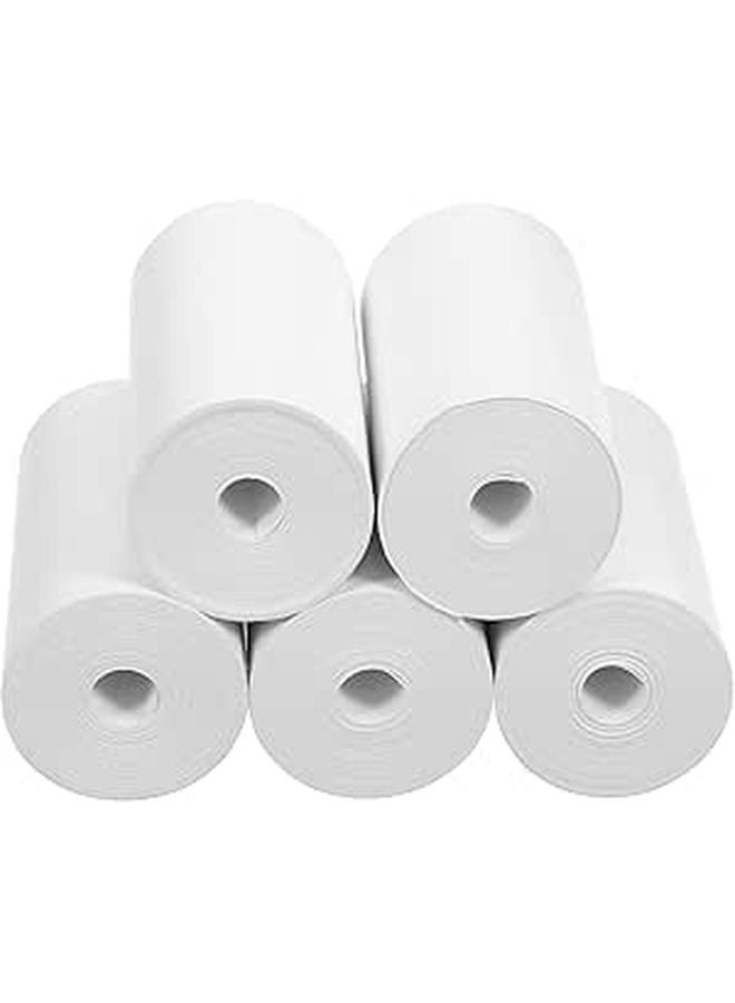 57mm x 30mm White Thermal Paper Rolls 5 Pack for POS Cash Register Retail Office - Image 1