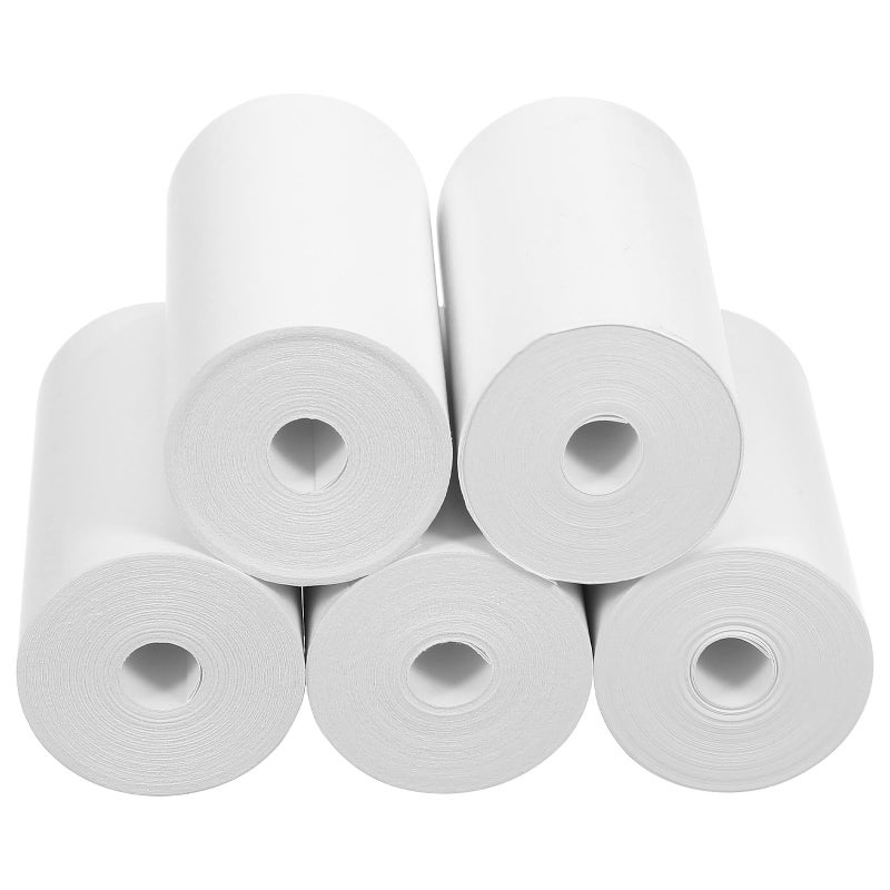57mm x 30mm White Thermal Paper Rolls 5 Pack for POS Cash Register Retail Office - Image 2