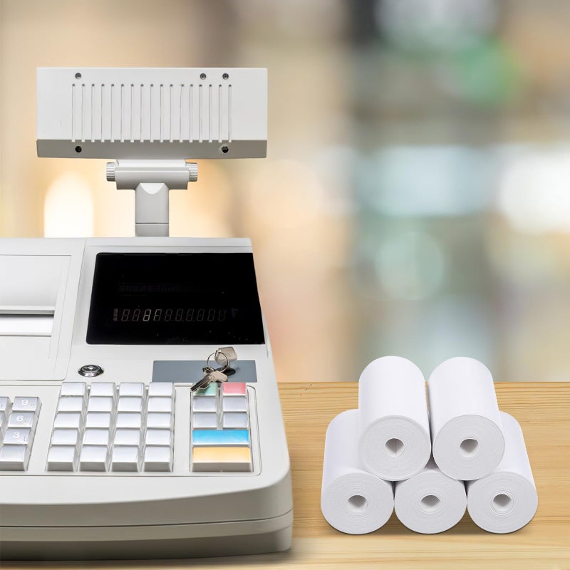 57mm x 30mm White Thermal Paper Rolls 5 Pack for POS Cash Register Retail Office - Image 4